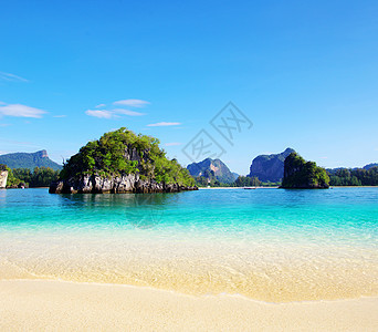 泰国的地貌景观天堂晴天海岸异国岩石旅行海浪旅游娱乐情调图片