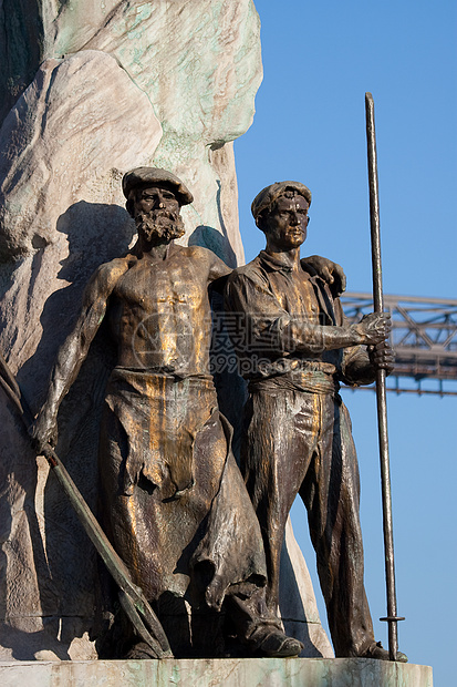 西班牙巴斯克州比兹卡亚葡萄牙的雕塑地区雕像晴天旅游城市正方形旅行图片