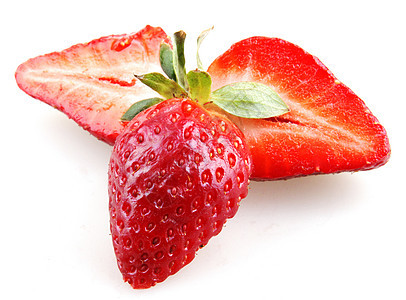白色的美丽的草莓 在白色上被孤立饮料冰淇淋水果汁果汁味道农作物浆果乳制品奶制品点差图片
