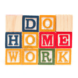 在家工作学生公司白色孩子们学习学校积木笔记字母家庭作业图片