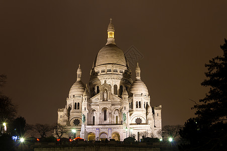 法国巴黎 法国伊尔德法兰西蒙特马特教会照明历史宗教旅行建筑学圆顶天炉历史性旅游图片