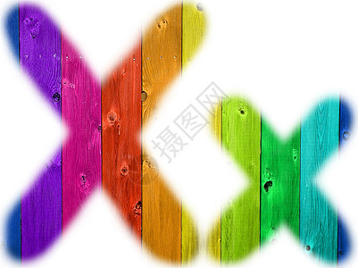 字母X彩虹背景图片
