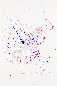 油漆喷洒水彩创造力红色蓝色艺术刷子绘画白色墙纸图片