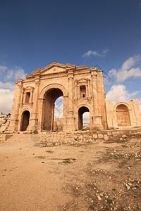 哈德里安拱门 约旦贾拉什旅游历史文明首都废墟建筑学纪念碑考古学石头旅行图片