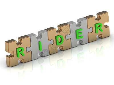 金拼图的 RIDER 字词图片