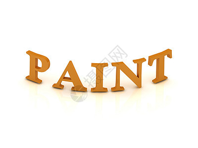 带有橙色字母的 PAINT 标志图片