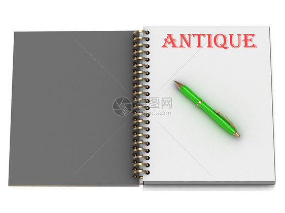 笔记本页的 AnTIQUE 输入图片