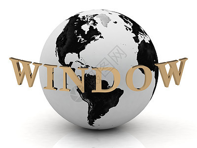 WINDOW 环绕地球的抽象刻画图片