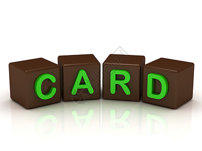 CARD 清绿色字母图片