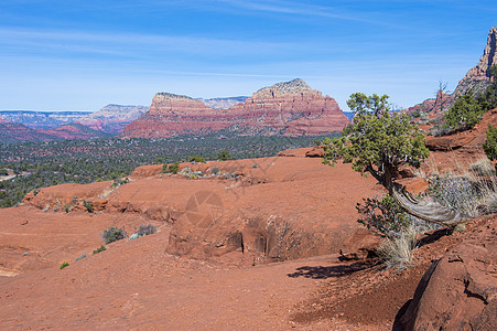 塞多纳植物悬崖旅行全景沙漠公园爬坡岩石地质学峡谷图片