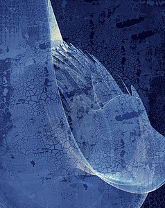 Grunge 抽象纹理拼图插图蓝色绘画水彩拉丝拼贴画艺术风化苦恼图片