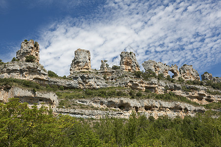 布尔戈斯 卡斯蒂利亚  莱昂 西班牙天空岩石全景石头晴天峡谷图片