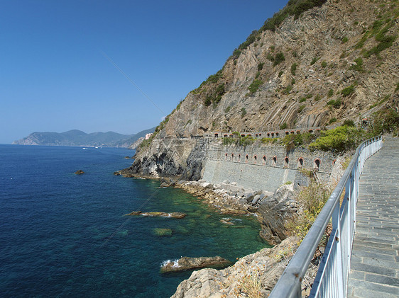 辛克地球社远足海岸公园悬崖视图大地海岸线村庄恋人国家图片