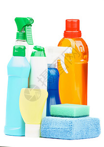 清洁产品簸箕塑料清洗液抹布打扫家庭生活家务瓶子消毒剂擦洗图片