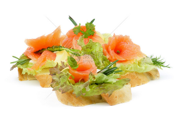 烟熏鲑鱼开胃菜黄色人气红色美食家装饰小麦面包起动机食物黄瓜图片
