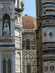 圣玛丽亚菲奥里佛罗伦萨大理石大教堂教会天炉六角板拱廊艺术建筑学控制板圆顶图片
