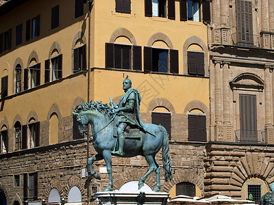 佛罗伦萨 夫人广场拱廊遗产海王星历史马术正方形领主雕像喷泉地标图片