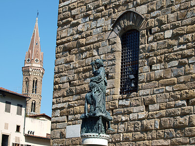 佛罗伦萨 朱迪斯和霍洛芬的雕像自由雕塑广场青铜领主象征图片