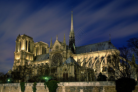 圣母大教堂 巴黎 法国伊尔德法 法国旅游历史性建筑照明城市大教堂历史拱门建筑学宗教图片