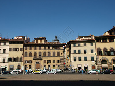 意大利托斯卡纳州佛罗伦萨皮蒂广场城市建筑物街道艺术正方形拱廊建筑学雕塑图片
