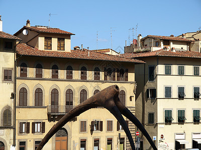 意大利托斯卡纳州佛罗伦萨皮蒂广场建筑物建筑学街道拱廊艺术城市正方形雕塑图片