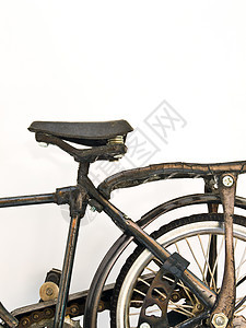 白色背景孤立的钢铁自行车模型Name生态篮子机械乐趣金属古董齿轮旅行车辆环境图片