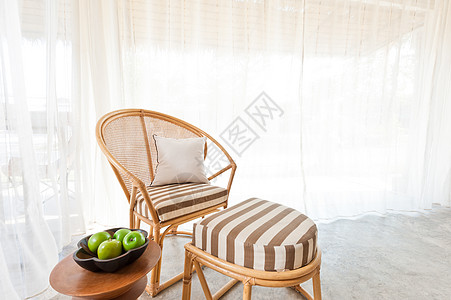 竹竹藤家具休息室休息软垫竹子木头客厅奢华桌子枕头根木图片