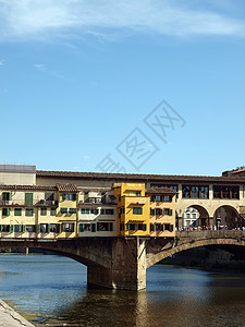 老桥佛罗伦萨艺术品老桥地标屠夫卖家建筑学纪念品珠宝商经销商通道图片