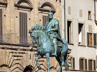 佛罗伦萨地标广场建筑石头领主雕像喷泉历史艺术正方形图片