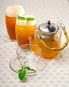 新鲜茶叶选择食物药品茶壶叶子植物饮料文化液体早餐玻璃图片