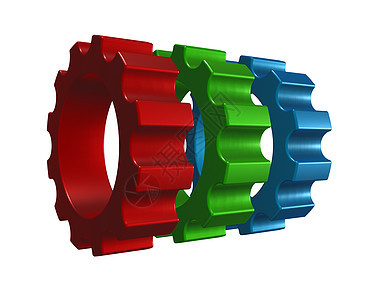 Rgb 齿轮轮齿轮牙齿工业机械工厂引擎插图力学色彩屏幕图片
