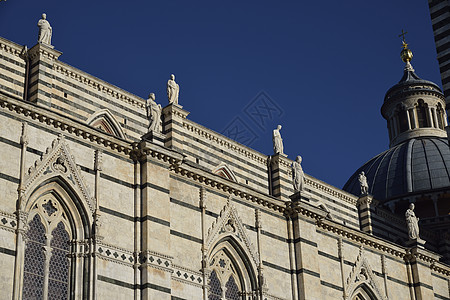 锡耶纳大教堂历史性正方形建筑大厅广场地标旅游全景漫画旅行图片