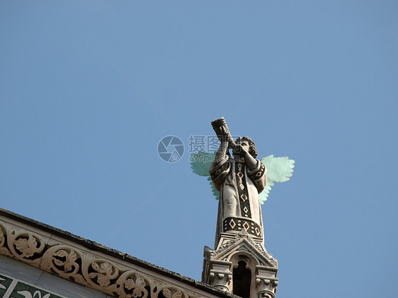 福罗教堂的圣米歇尔卢卡大天使雕塑论坛艺术大教堂拱廊建筑教会图片