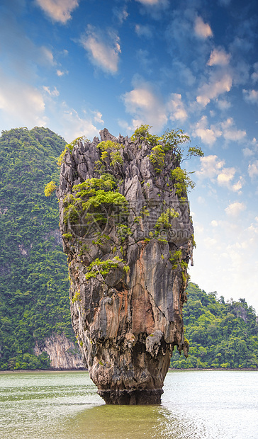 岩石的美丽景色 泰拉州詹姆斯邦德岛图片