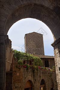 中世纪巨石城 中世纪镇 圣金米尼那诺托斯卡纳图片
