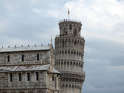 比萨和大教堂的落叶塔     世界上几座最可辨认的建筑之一地标圆顶文艺钟楼大理石教堂稀有性领域奇迹天炉图片