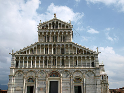 圣玛利亚教堂Pisa  米拉科利广场的Duomo传奇大教堂圆顶广场稀有性领域教会拱门奇迹正方形背景