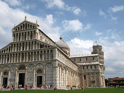 Pisa  米拉科利广场的Duomo广场圆顶教会大理石宗教拱门稀有性传奇正方形奇迹图片