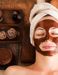 巧克力面罩面膜刷子身体皱纹芳香女性按摩美容师黏土液体治疗图片
