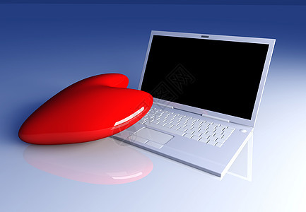 爱的笔记本电脑展示屏幕硬件键盘婚姻约会晶体管合伙伙伴技术图片