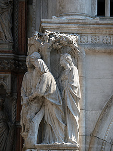 圣马克威尼斯Basilica的详情雕像艺术建筑学教会雕塑宽慰大教堂图片