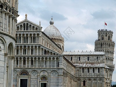 Pisa  皮安宁塔和米拉科利广场的Duomo钟楼宗教奇迹领域长臂猿大教堂稀有性地标大理石拱门图片