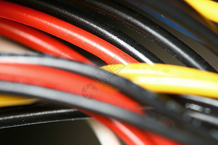 彩色线塑料金属办公室绳索电脑电话互联网网络力量技术图片