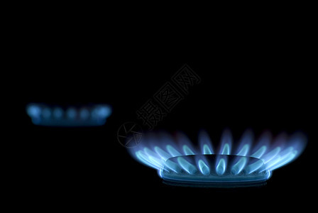 天然气气体丙烷蓝色燃料活力烤箱厨房圆圈白炽甲烷力量图片