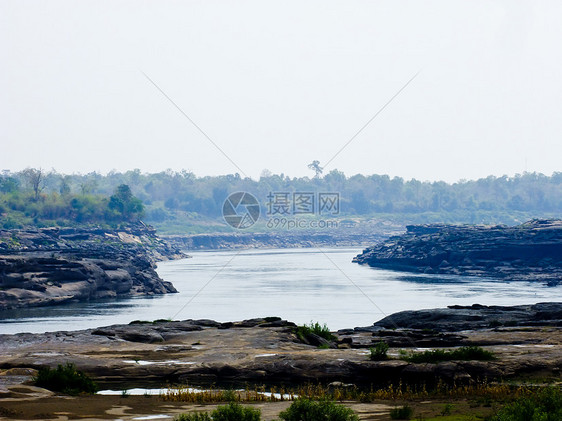 大峡谷 湄公河 Tha热带峡谷天空游客艺术河道场景河床河岸蓝色图片