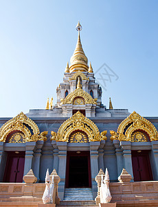 泰国当代塔塔遗产异国蓝色情调宝塔王国佛教徒旅行宗教天空图片