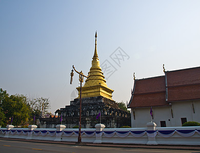 金塔和长江川 南泰国图片