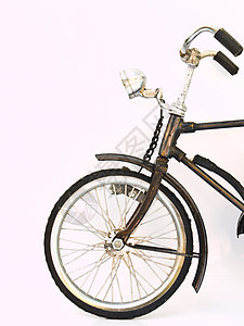 白色背景孤立的铁脚踏车模型前轮车辆运输环境城市车轮齿轮生态旅行艺术娱乐图片