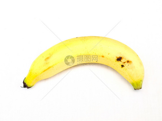 孤立在白白色上的香蕉黄色营养热带早餐皮肤小吃水果蔬菜团体丛林图片
