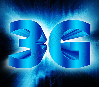 3G 网络符号标准蓝色彩信技术光谱手机电脑频率速度数据图片